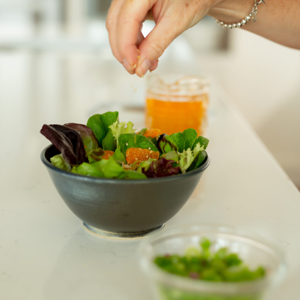 Finishing Orange Almond Salad